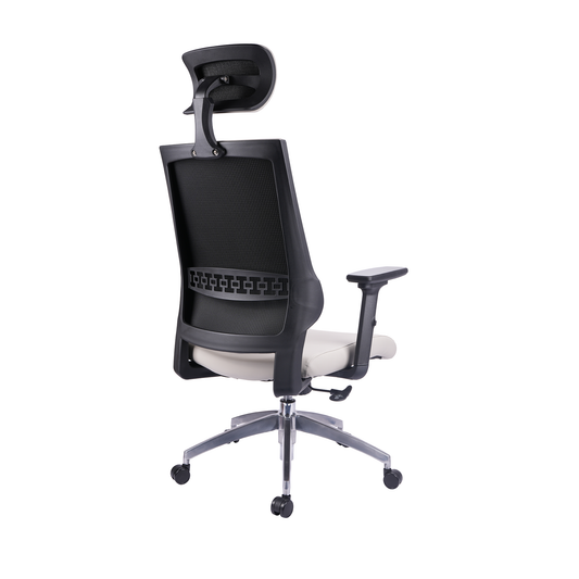 Silla Seth Gris Presidente - Linea Cuero