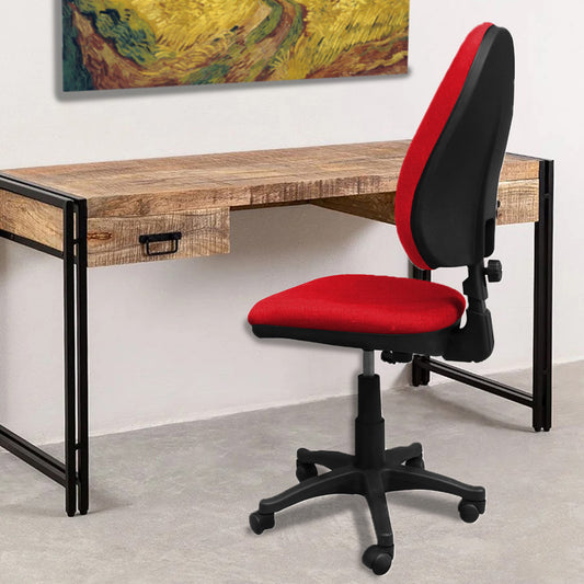 Silla Escritorio LIZZA ALTA Rojo Fuego Sin Brazos