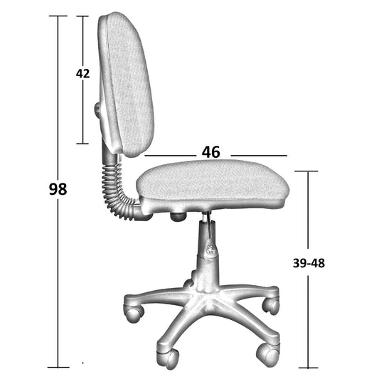 Silla Escritorio PLATINUM MEDIA Turquesa ref:2048