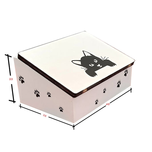 Rascador y Organizador Gatibox Blanco - AZUL-RBA 015