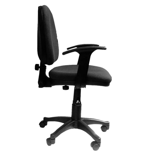 Silla Escritorio LIZZA MEDIA CONTAC Negra Con Brazos ref: 2003