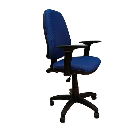 Silla Ejecutiva Alta Adequar Con Brazos, color Azul