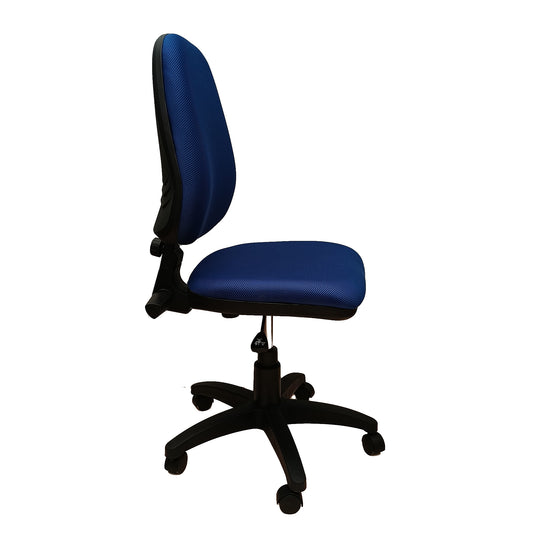 Silla Ejecutiva Alta Adequar Sin Brazos, color Azul