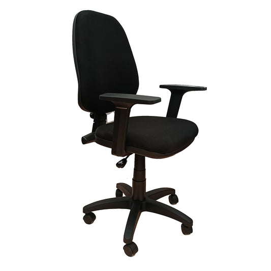 Silla Ejecutiva Alta Adequar Con Brazos, color Negro