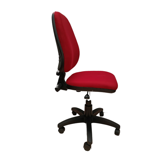 Silla Ejecutiva Alta Adequar Sin Brazos, color Rojo
