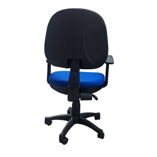 Silla Escritorio LIZZA MEDIA CONTAC Azul Con Brazos ref: 2001
