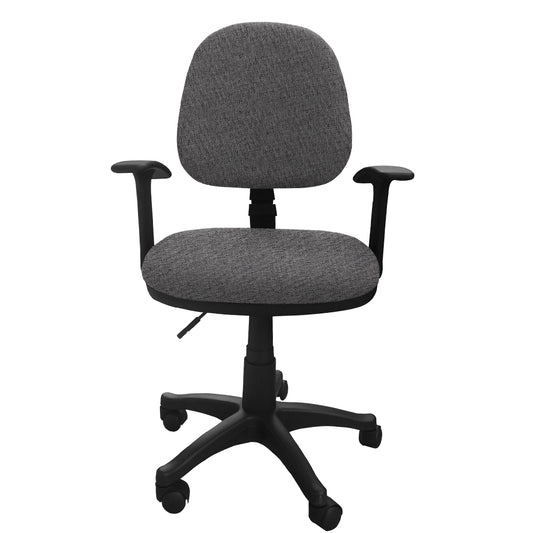 Silla Escritorio LIZZA MEDIA CONTAC Gris Ratón Con Brazos ref: 2002