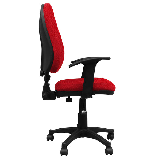 Silla Escritorio LIZZA ALTA Rojo Fuego Con Brazos ref: 2094