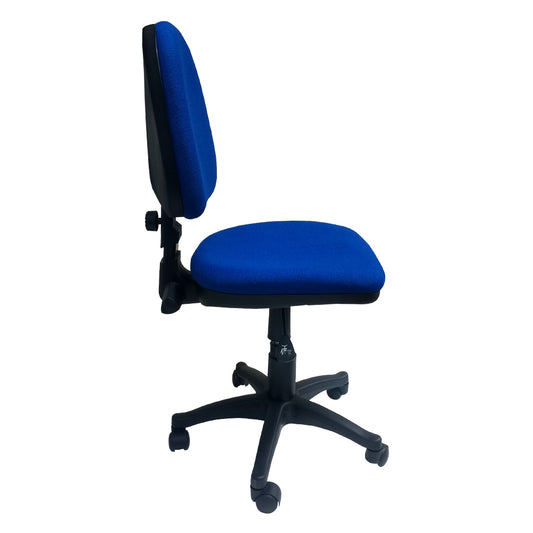 Silla Escritorio LIZZA MEDIA CONTAC Azul Rey Sin Brazos ref: 2021