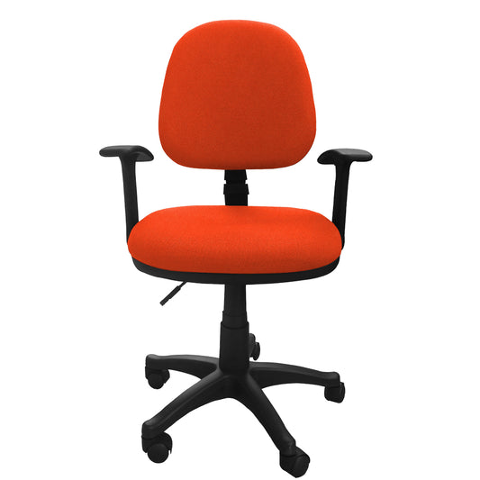 Silla Escritorio LIZZA MEDIA CONTAC Naranja Con Brazos ref: 2006