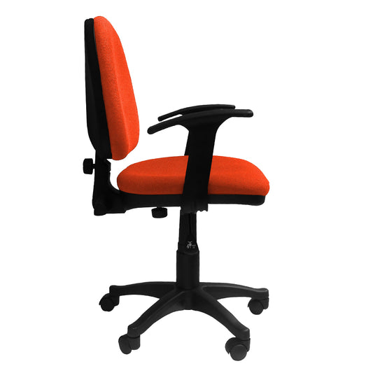 Silla Escritorio LIZZA MEDIA CONTAC Naranja Con Brazos ref: 2006