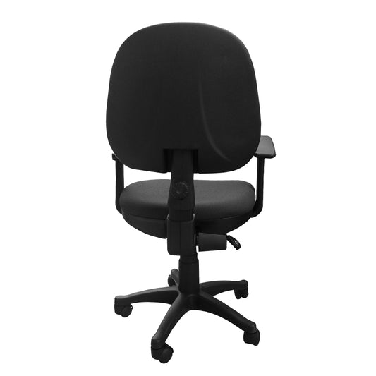 Silla Escritorio LIZZA MEDIA CONTAC Negra Con Brazos ref: 2003