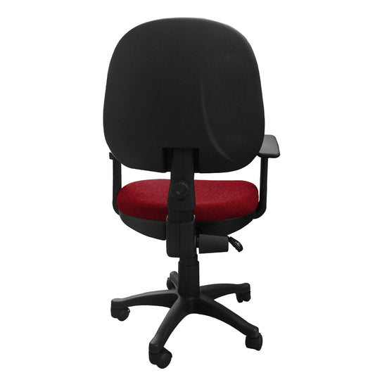 Silla Escritorio LIZZA MEDIA CONTAC Rojo Tomate Con Brazos ref: 2005