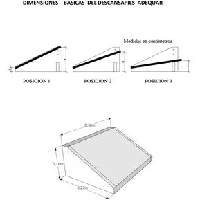 Descansapies Graduable Blanco