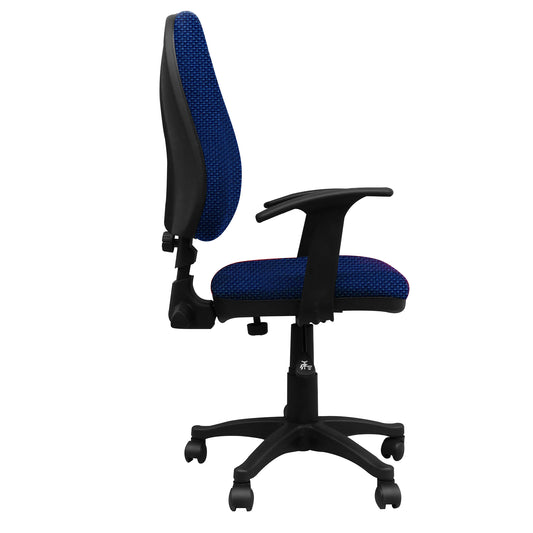 Silla Escritorio LIZZA ALTA Azul Rey Con Brazos ref: 2091
