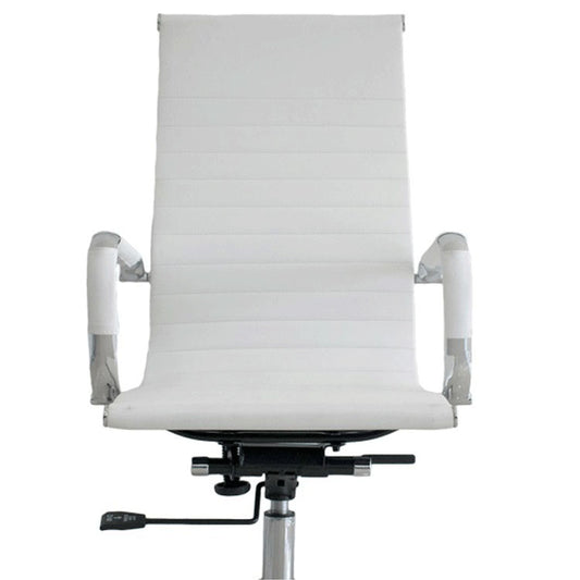 Silla Bruselas Alta Blanca - Linea en cuero