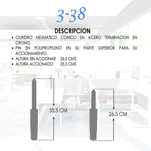 Cilindro Secretaria Cromado  Ref.: CSC-338