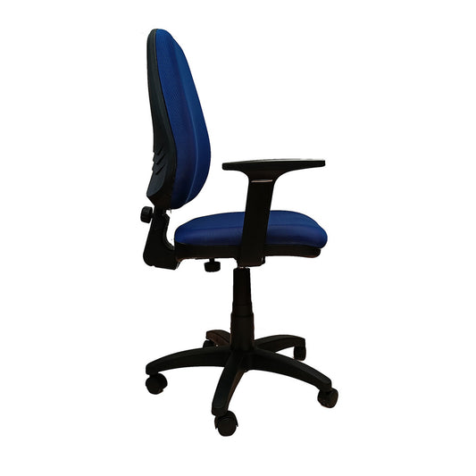 Silla Ejecutiva Alta Adequar Con Brazos, color Azul