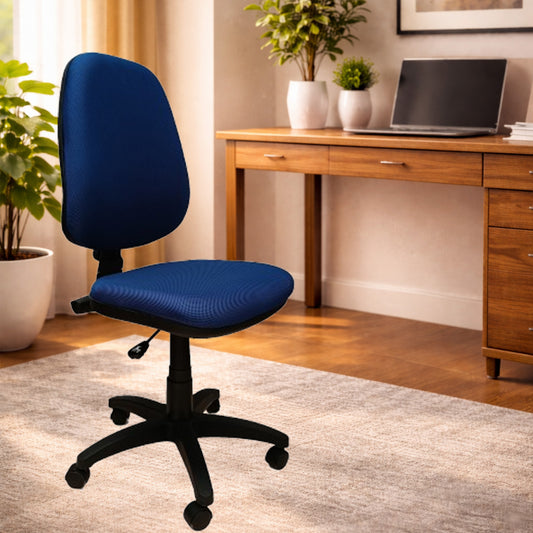Silla Ejecutiva Alta Adequar Sin Brazos, color Azul