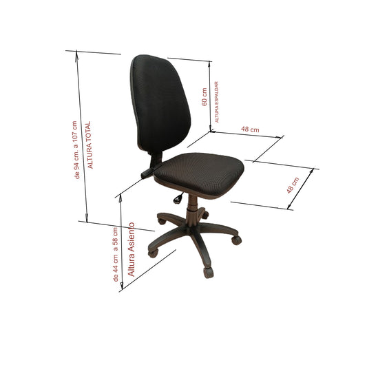 Silla Ejecutiva Alta Adequar Con Brazos, color Negro