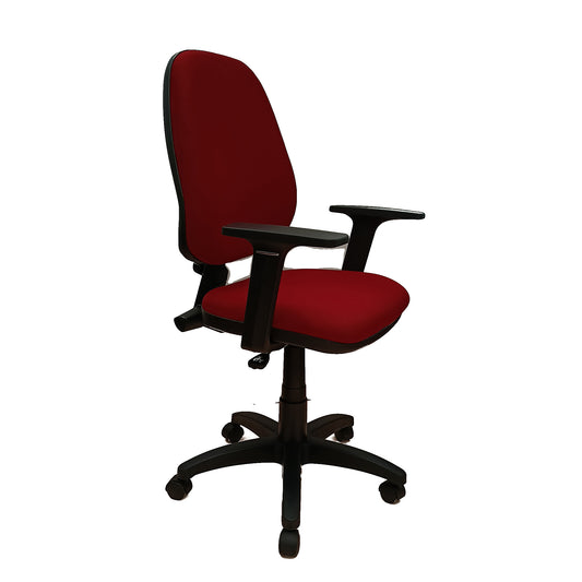 Silla AdeQuar Alta - Con Brazos, color Rojo