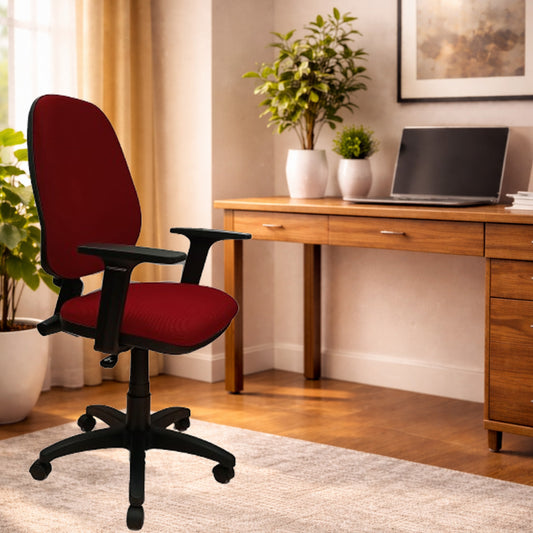 Silla AdeQuar Alta - Con Brazos, color Rojo