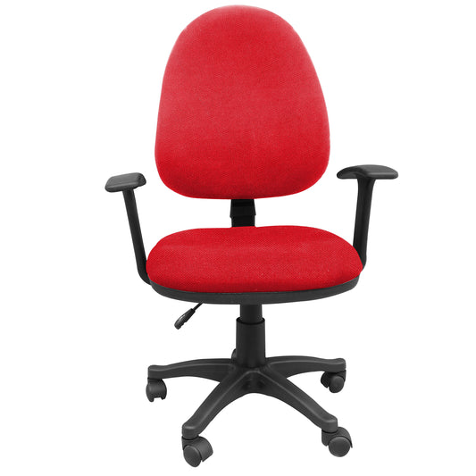Silla Escritorio LIZZA ALTA Rojo Fuego Con Brazos  ref: 2094