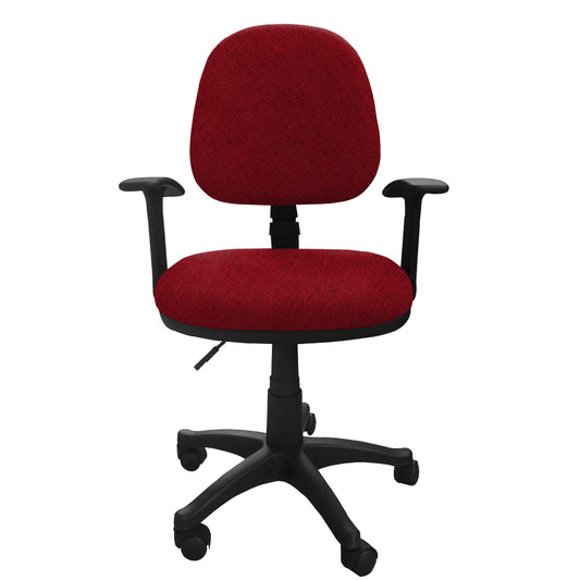 Silla Escritorio LIZZA MEDIA CONTAC Rojo Tomate Con Brazos  ref: 2005